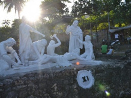 Station XI: Crucifixion: Jesus is nailed to the cross